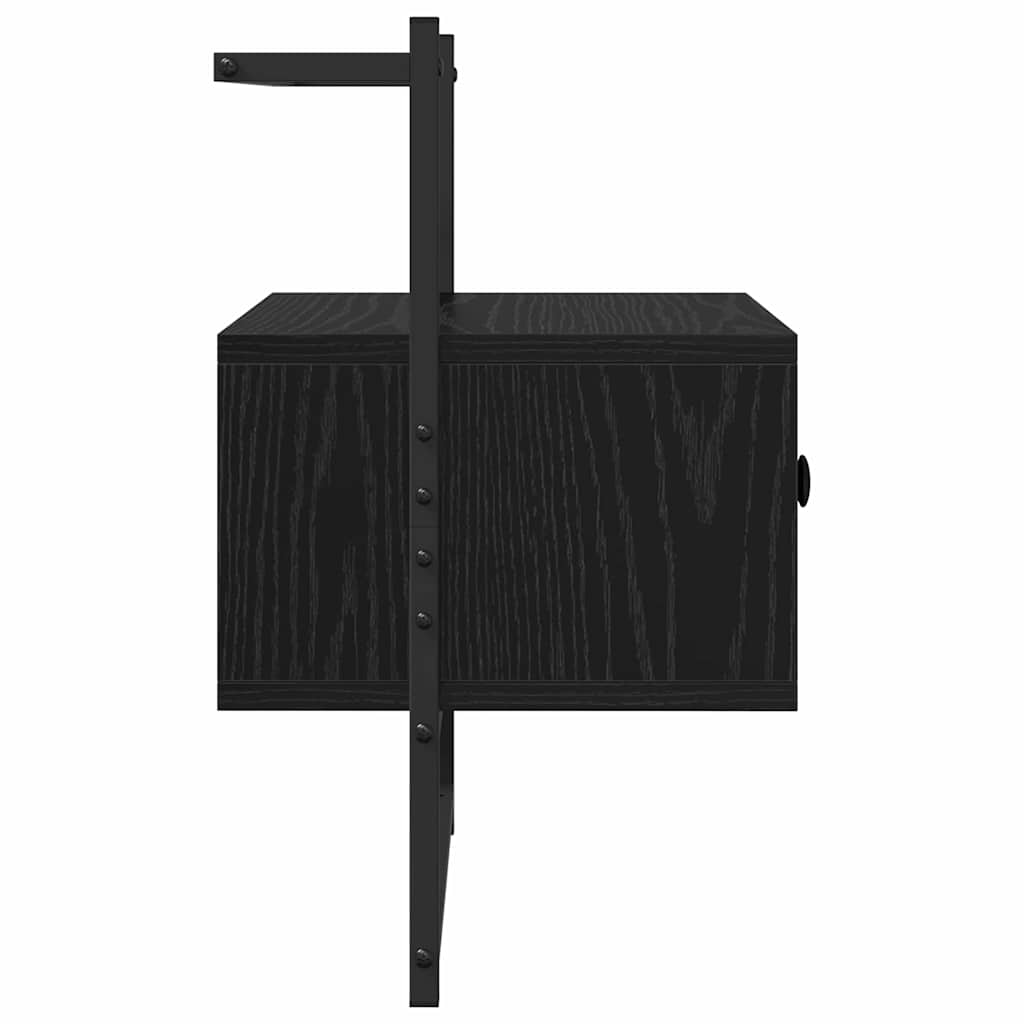 Bedside Cabinet Black oak 35 x 30 x 51 cm Engineered wood